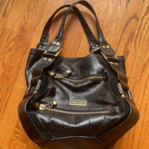 Jimmy Choo  Black Handbag Gold Accents  Pockets OFFERS ARE WELCOME